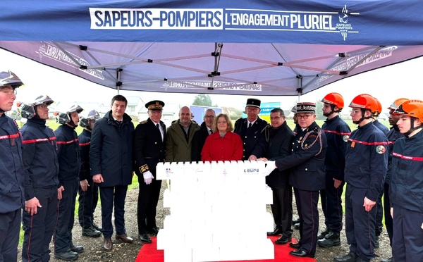 Eure : la première pierre du futur centre de secours de Vexin-sur-Epte est posée