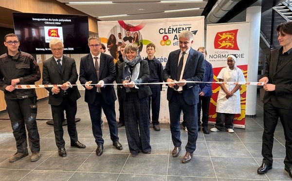 Bernay : Hervé Morin inaugure le lycée Clément Ader entièrement restructuré