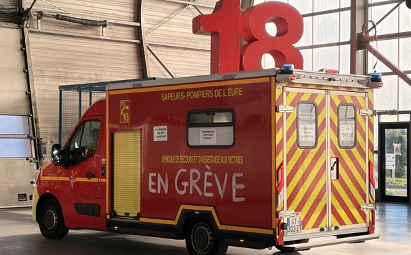 Dans l’Eure, 75 % des sapeurs-pompiers professionnels en grève
