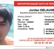 Rouen : le corps de Jordan Delauney retrouvé sans vie plus d'un mois après sa disparition