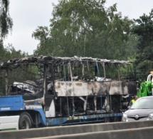 Un autocar avec 42 passagers prend feu sur l’autoroute A13 dans l’Eure : pas de blessé 