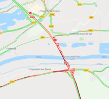 Carambolage sur l'A13 à Criquebeuf-sur-Seine : huit blessés légers, trafic très perturbé en direction de Caen