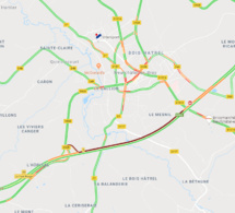 Un camion de 38 tonnes couché sur l'A28 près de Neufchâtel-en-Bray : l'autoroute est coupée vers Rouen