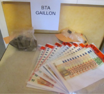 Eure : 484 g de résine de cannabis et 3450€ saisis par la gendarmerie de Gaillon