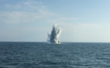 Un obus historique détruit par les plongeurs-démineurs au large de Calais