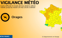 32 départements, dont la Seine-Maritime et l’Eure, placés en vigilance orange « orages »