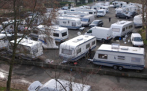 70 caravanes des gens du voyage expulsées ce matin de l’esplanade Saint-Gervais à Rouen 
