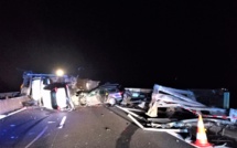 Carambolage spectaculaire ce soir sur l'A29 à hauteur d'Aumale, en Seine-Maritime 