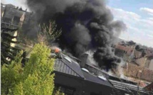 Violent incendie dans un entrepôt de peinture à Petit-Quevilly : 70 sapeurs-pompiers engagés 