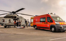 Exercice d'aide médicale en mer au large du Havre mardi 29 avril