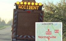 Accident de poids-lourds sur la N154 près d’Évreux : route coupée et bouchon 