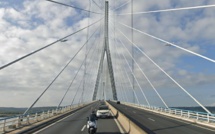 Dépression « Louis » : les ponts de Normandie et Tancarville toujours interdits aux deux-roues et piétons