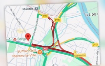 Accident sur l’A13 à Mantes-la-Ville : trois véhicules impliqués, circulation fortement ralentie