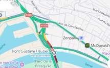 FLASH INFO - Accident mortel sur le pont Flaubert à Rouen : circulation coupée vers la rive droite