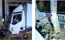 Pont d’Achères : la RN184 réduite à une voie après le choc d’un camion contre un pilier