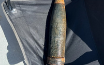 Un obus allemand remonté dans les filets d'un navire de pêche au large de Dieppe