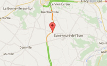 Accident de poids-lourd dans l'Eure : la N154 coupée dans les deux sens à hauteur de Jumelles 