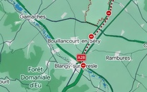 Un poids lourd couché sur les voies, l’autoroute A28 coupée vers Abbeville