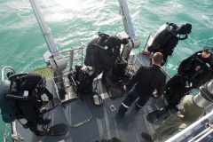 Destruction d'une bombe au large de Cherbourg