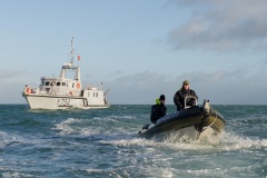 Destruction d'une bombe au large de Cherbourg