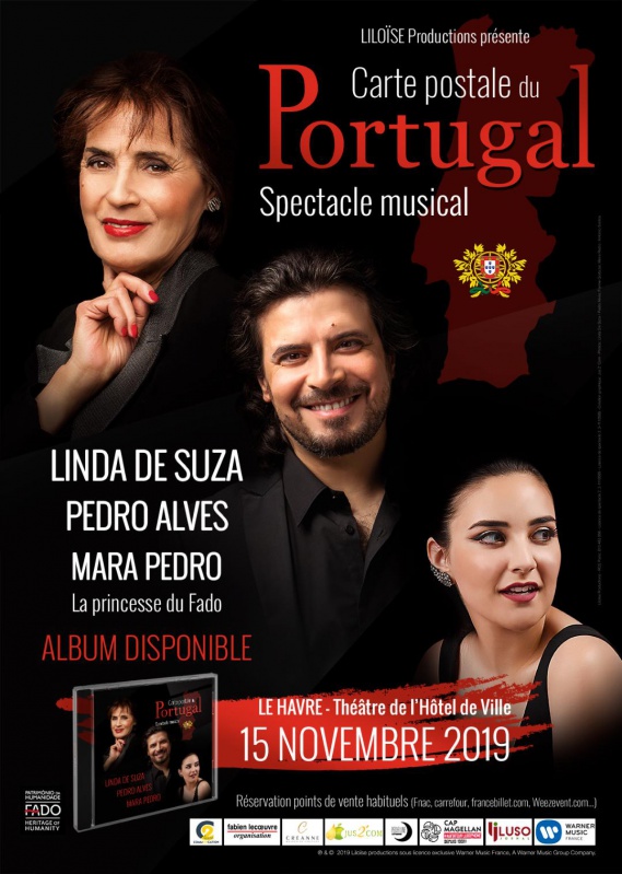 Carte postale du Portugal : Linda de Souza  le 15 novembre au Théâtre de l’Hôtel de ville, au Havre