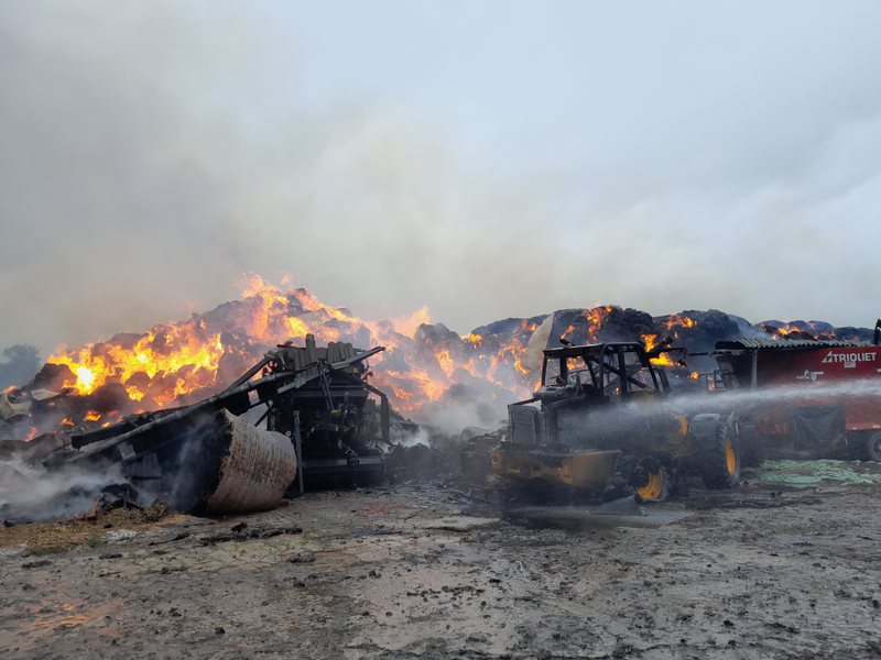 Incendie à Saint-Saire