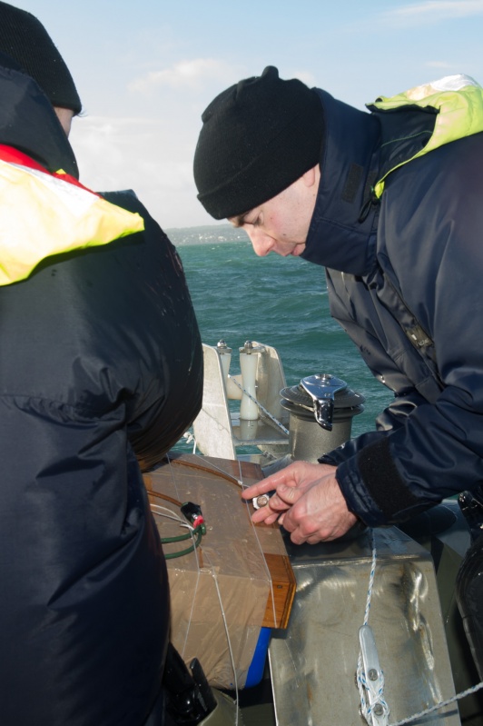 Destruction d'une bombe au large de Cherbourg Destruction d'une bombe au large de Cherbourg