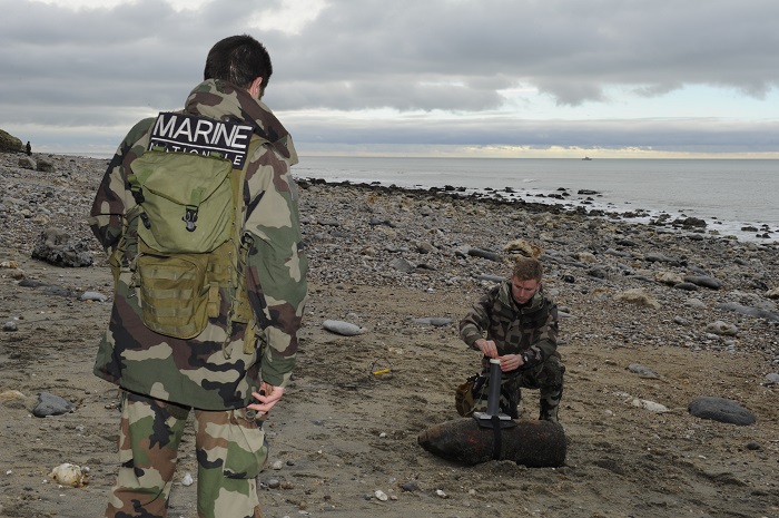 Opération de déminage à Cauville-sur-Mer