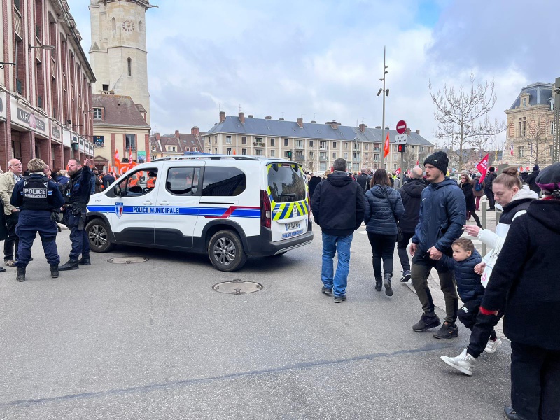 Manifestation contre la réforme des retraites à Evreux le 11 février 2023