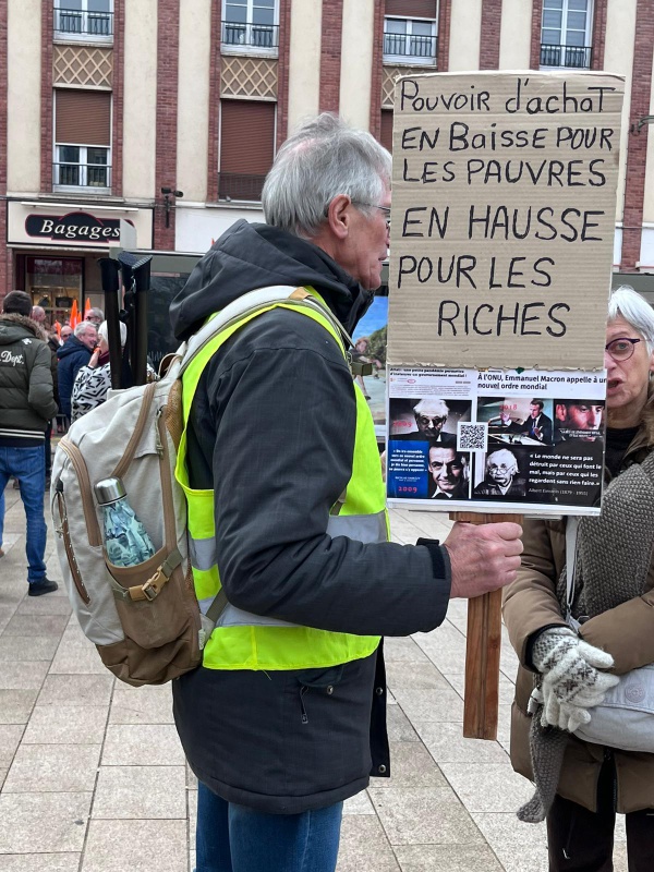 Manifestation contre la réforme des retraites à Evreux le 11 février 2023