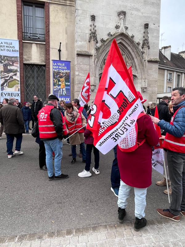 Manifestation contre la réforme des retraites à Evreux le 11 février 2023