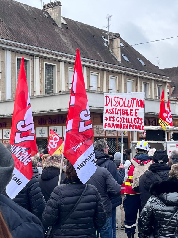 Manifestation contre la réforme des retraites à Evreux le 11 février 2023