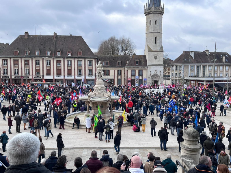 Manifestation contre la réforme des retraites à Evreux le 11 février 2023