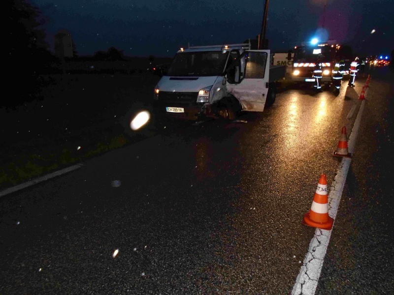 Collision sur la D834 au nord de Bernay Collision sur la D834 au nord de Bernay
